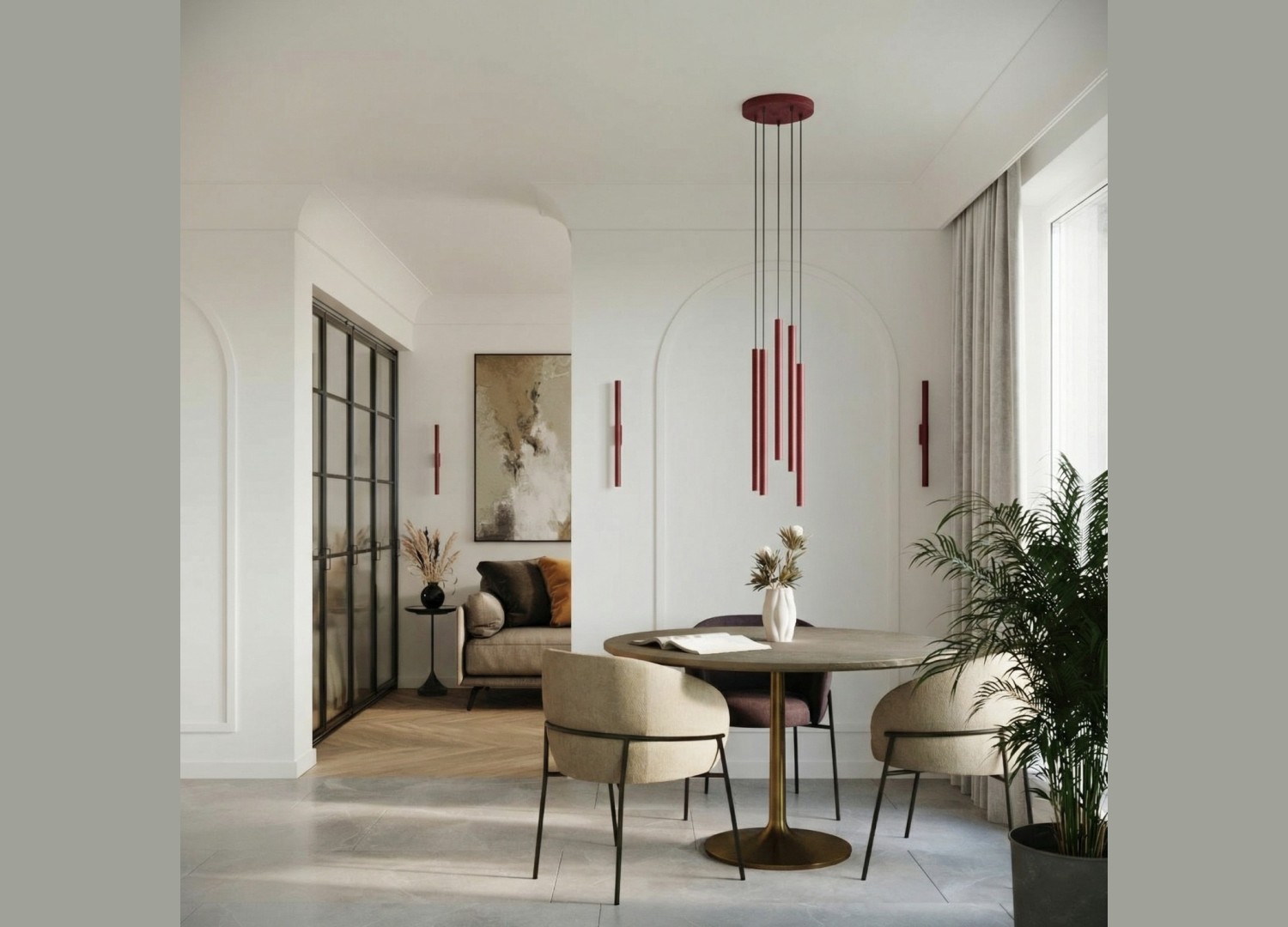 Suspension PASTELO 2 bordeaux – vue complémentaire 7