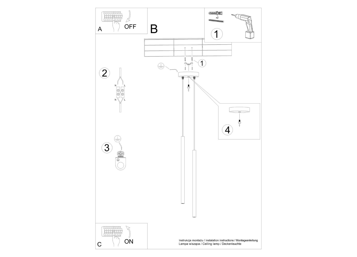 Suspension PASTELO 2 jaune – vue complémentaire 6