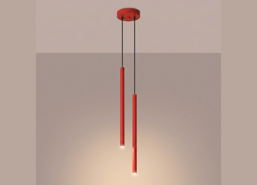 Suspension PASTELO 2 rouge – vue complémentaire 3