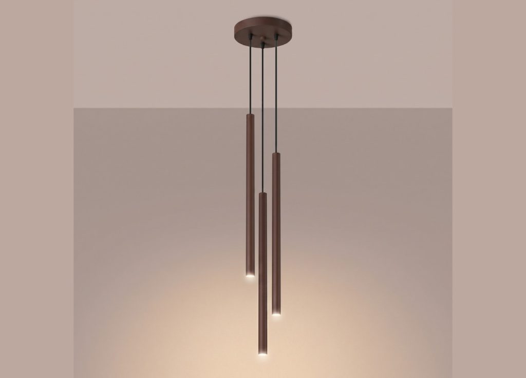 Suspension PASTELO 3P brun