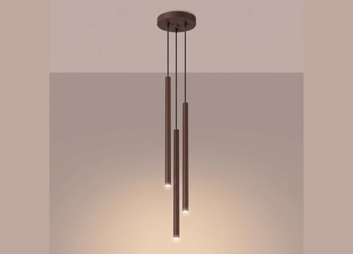 Suspension PASTELO 3P brun – vue complémentaire 3