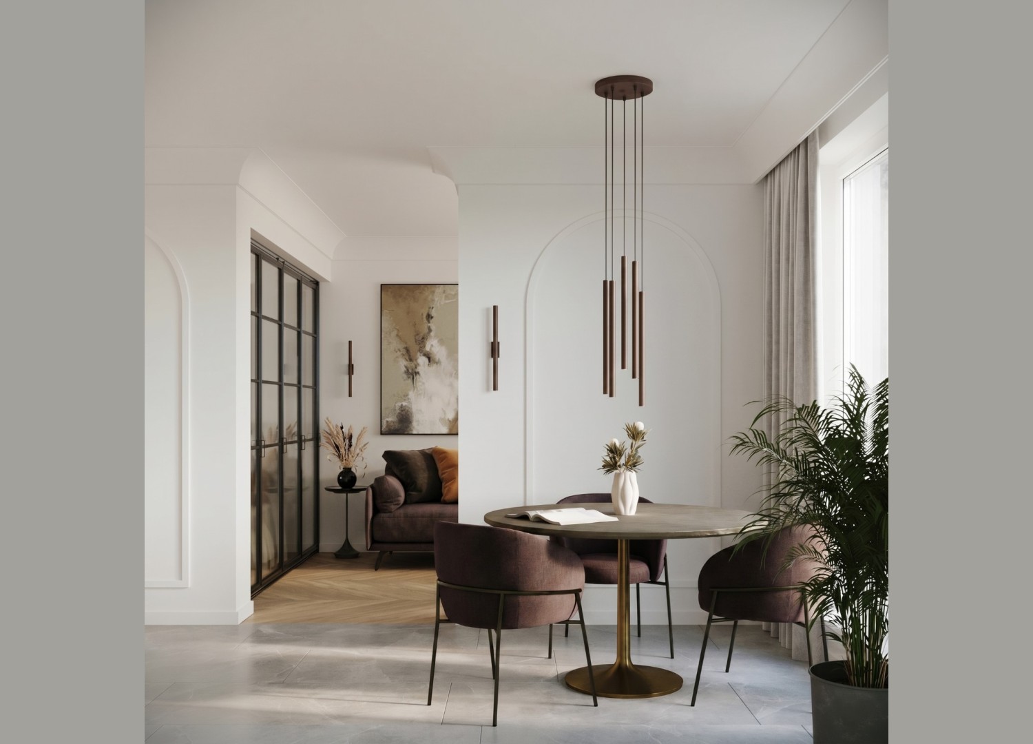 Suspension PASTELO 3P brun – vue complémentaire 7