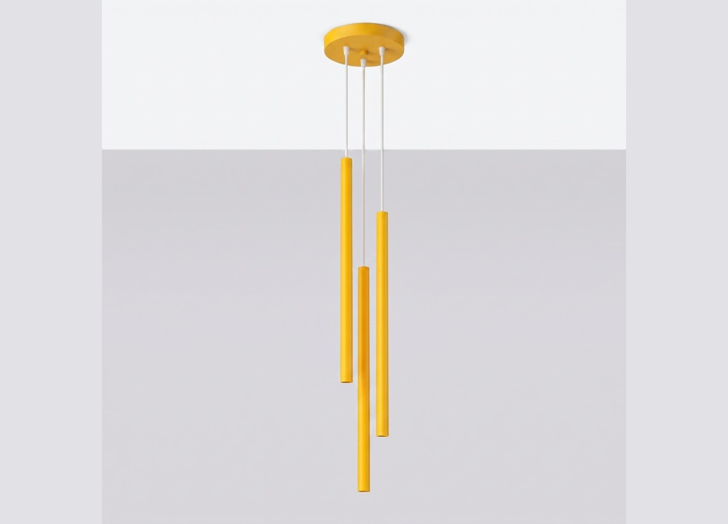 Suspension PASTELO 3P jaune – vue complémentaire 2