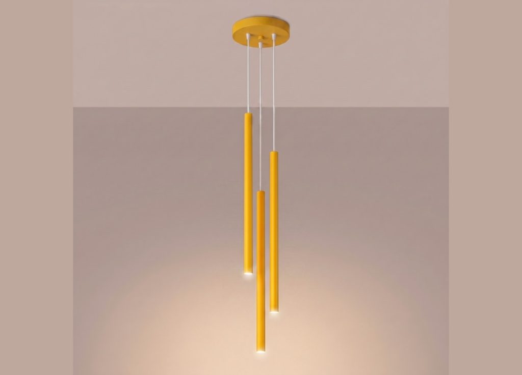 Suspension PASTELO 3P jaune – vue complémentaire 3