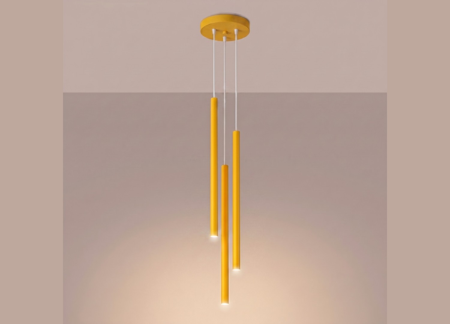 Suspension PASTELO 3P jaune – vue complémentaire 3