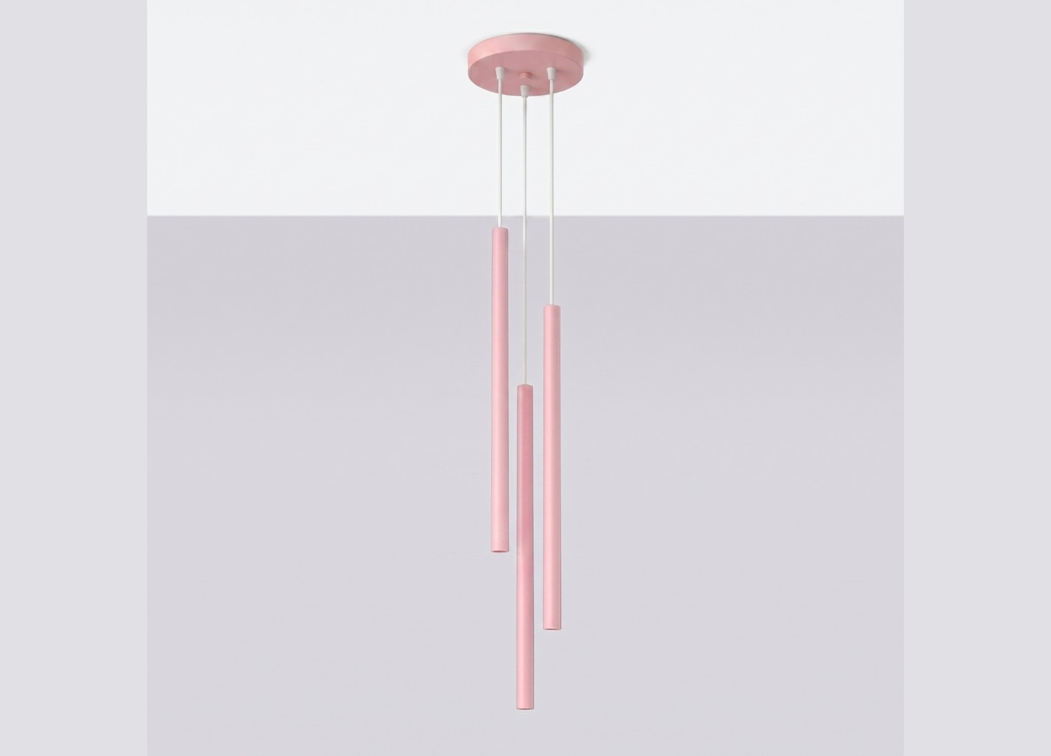 Suspension PASTELO 3P rose – vue complémentaire 2