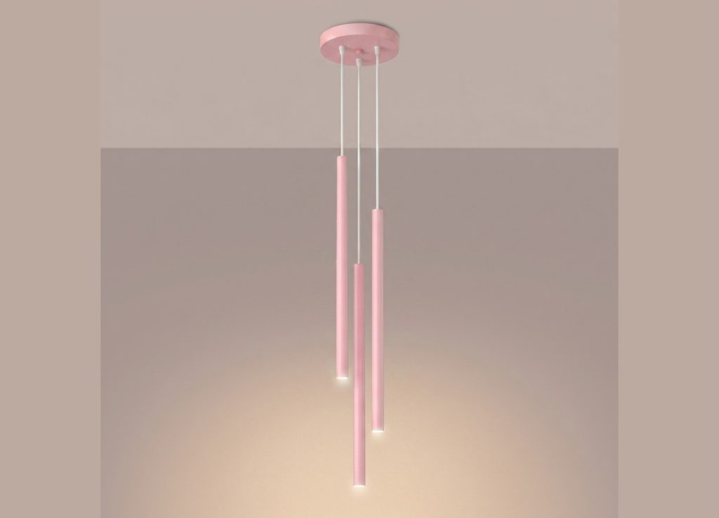 Suspension PASTELO 3P rose – vue complémentaire 3