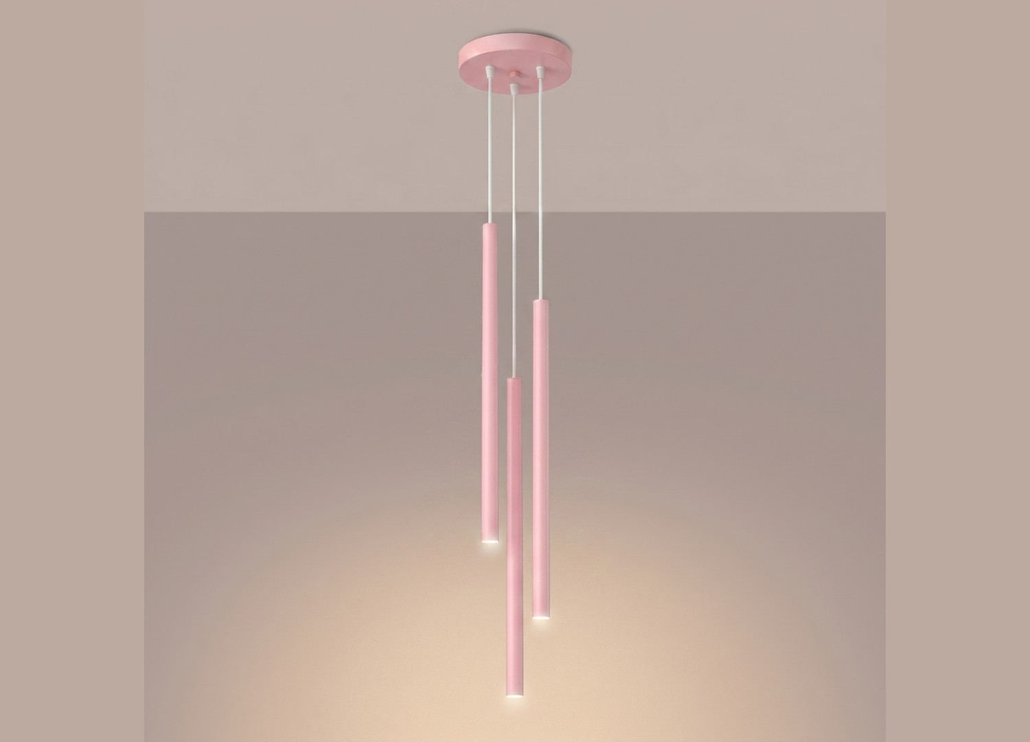 Suspension PASTELO 3P rose – vue complémentaire 3