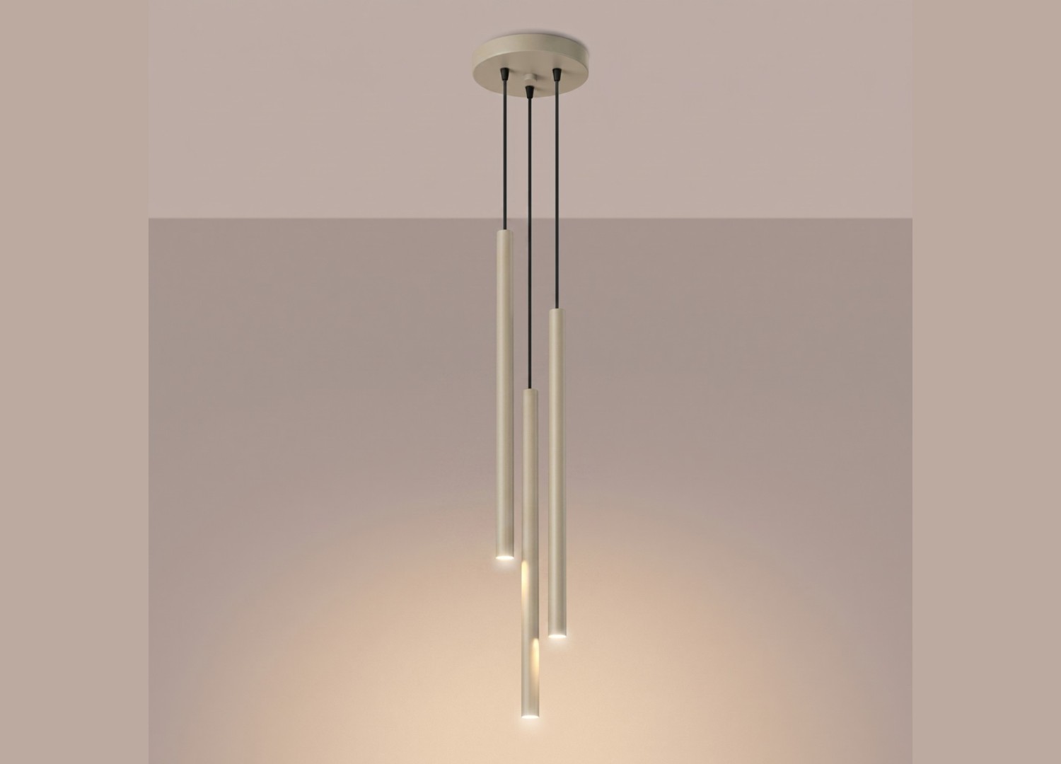 Suspension PASTELO 3P taupe – vue complémentaire 3