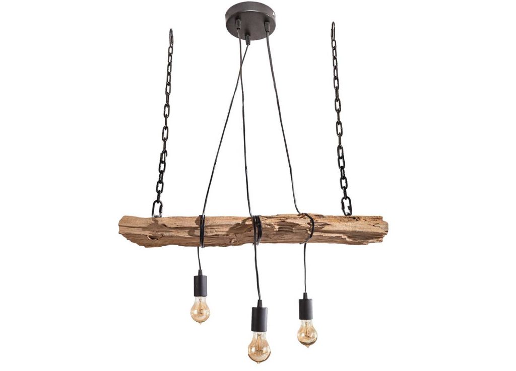 Suspension poutre 70 cm avec 3 lumières