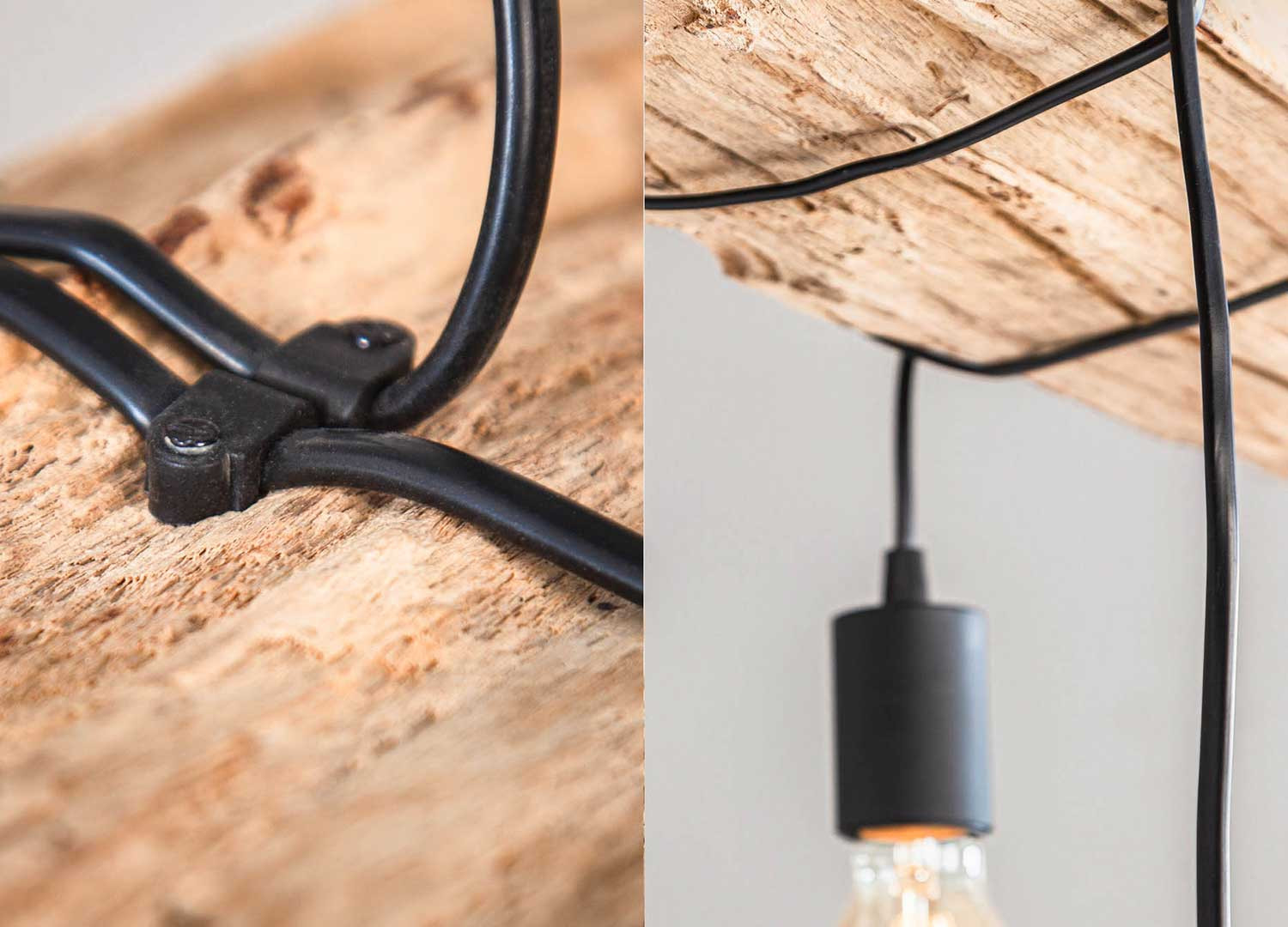 Suspension poutre 152 cm avec 5 lumières