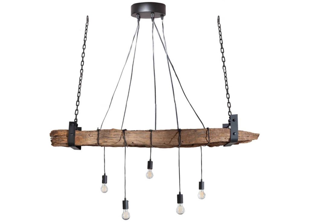 Suspension poutre 152 cm avec 5 lumières