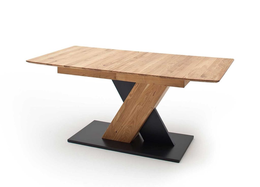 Table à manger 140 cm chêne sauvage extensible à 185 cm