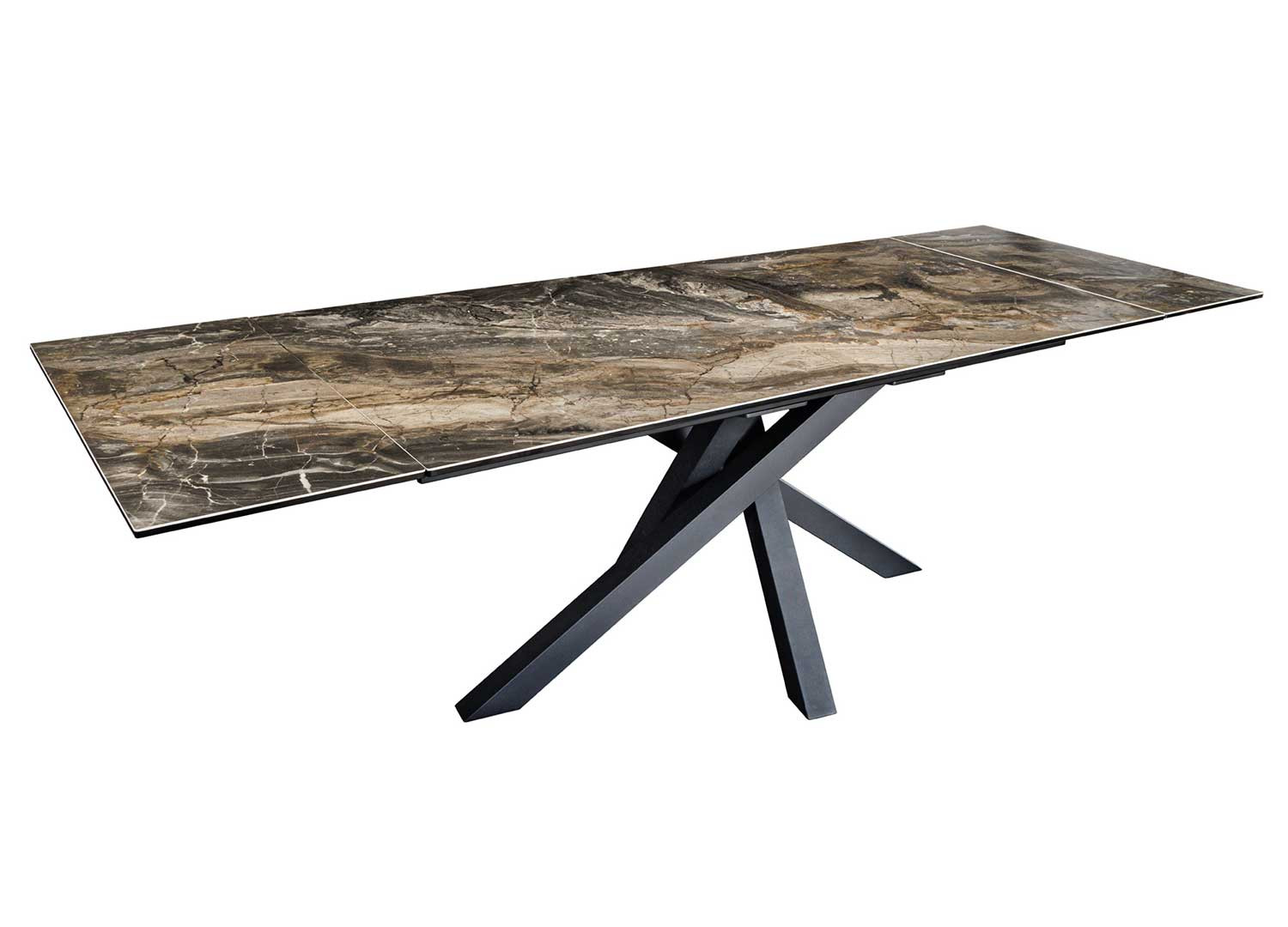Table à manger 180 cm extensible 160 cm céramique taupe