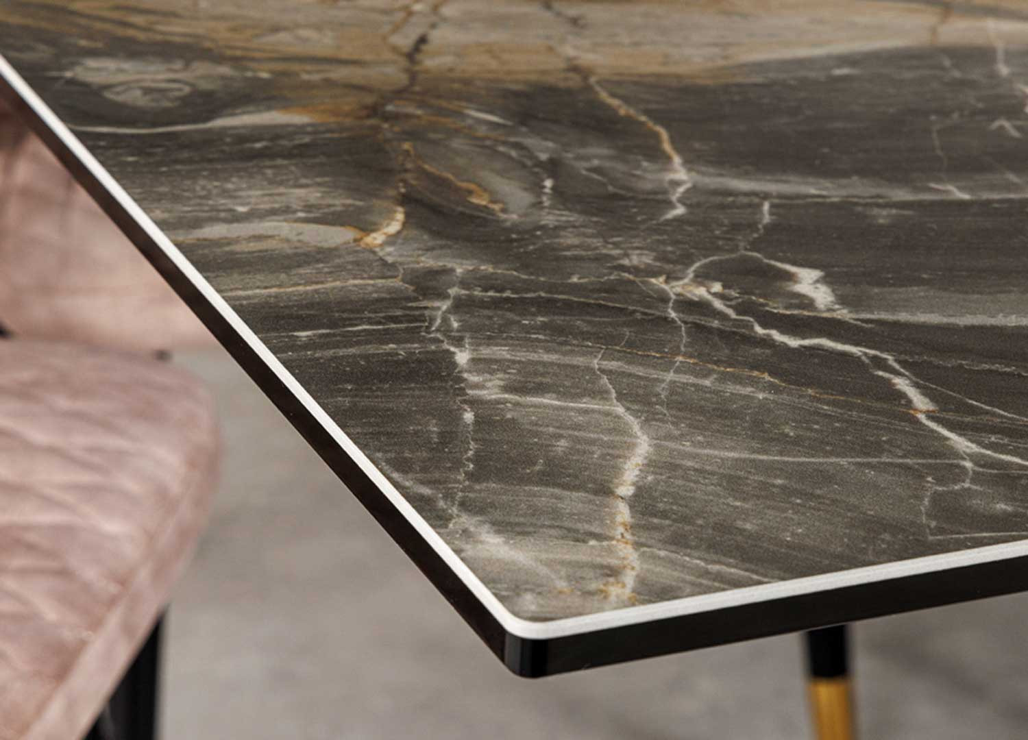 Table à manger 180 cm extensible 160 cm céramique taupe