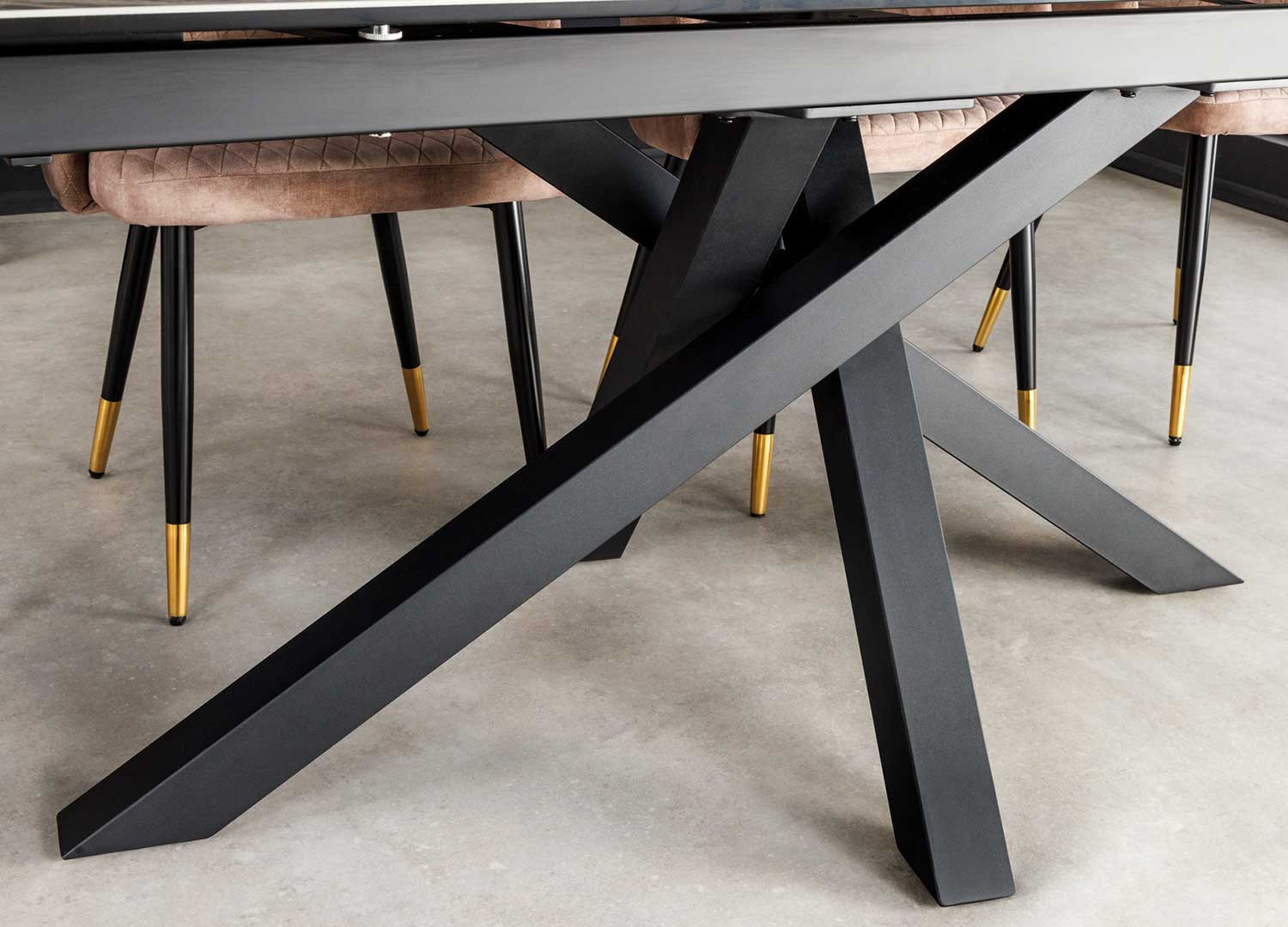 Table à manger 180 cm extensible 160 cm céramique taupe
