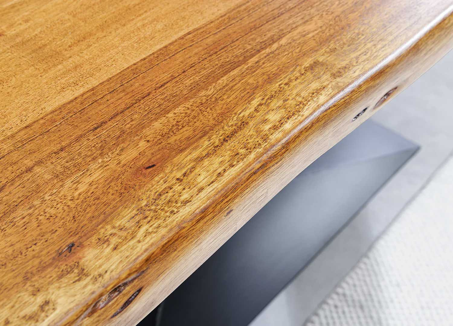 Table à manger acacia 2m et métal Wilson