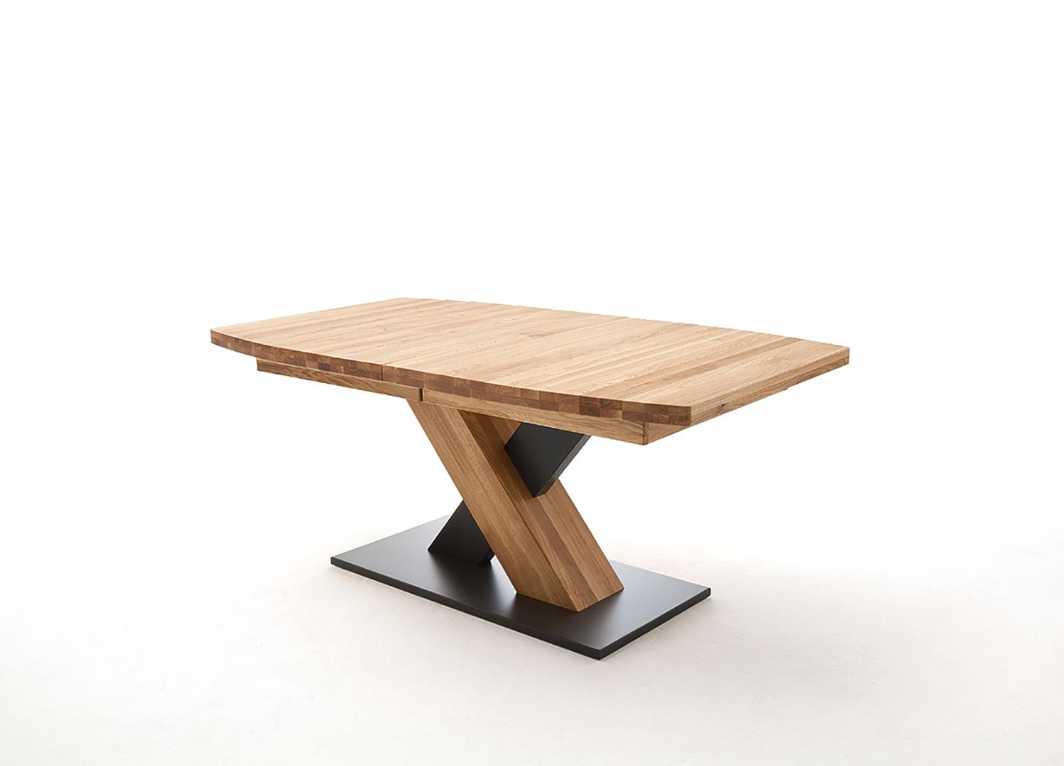 Table à manger bois massif plateau bateau 180 cm extensible à 270 cm