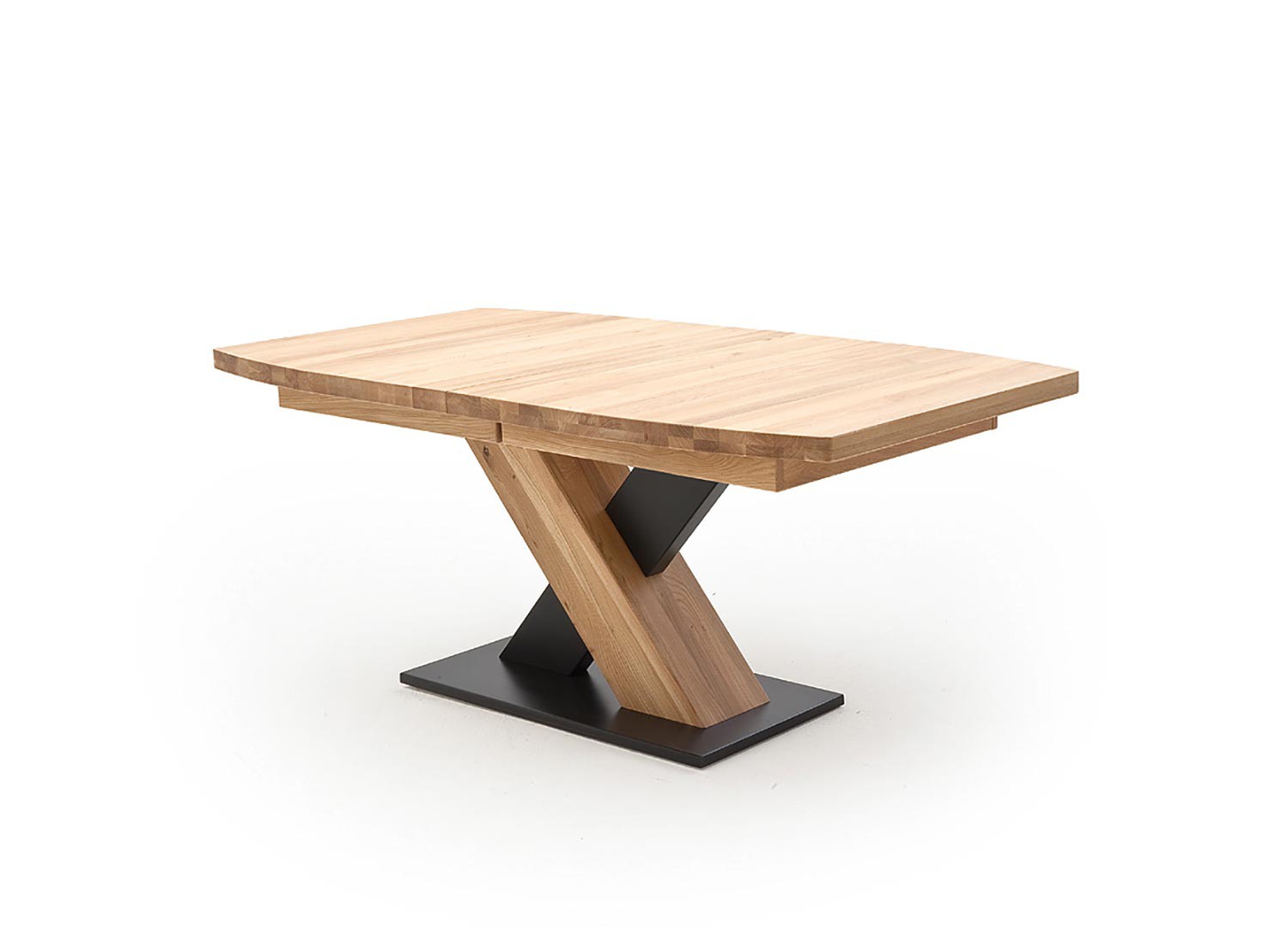 Table à manger bois massif plateau bateau 180 cm extensible à 270 cm