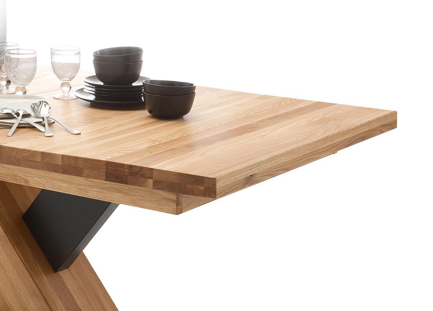Table repas bois massif rectangulaire 180 cm extensible à 270 cm