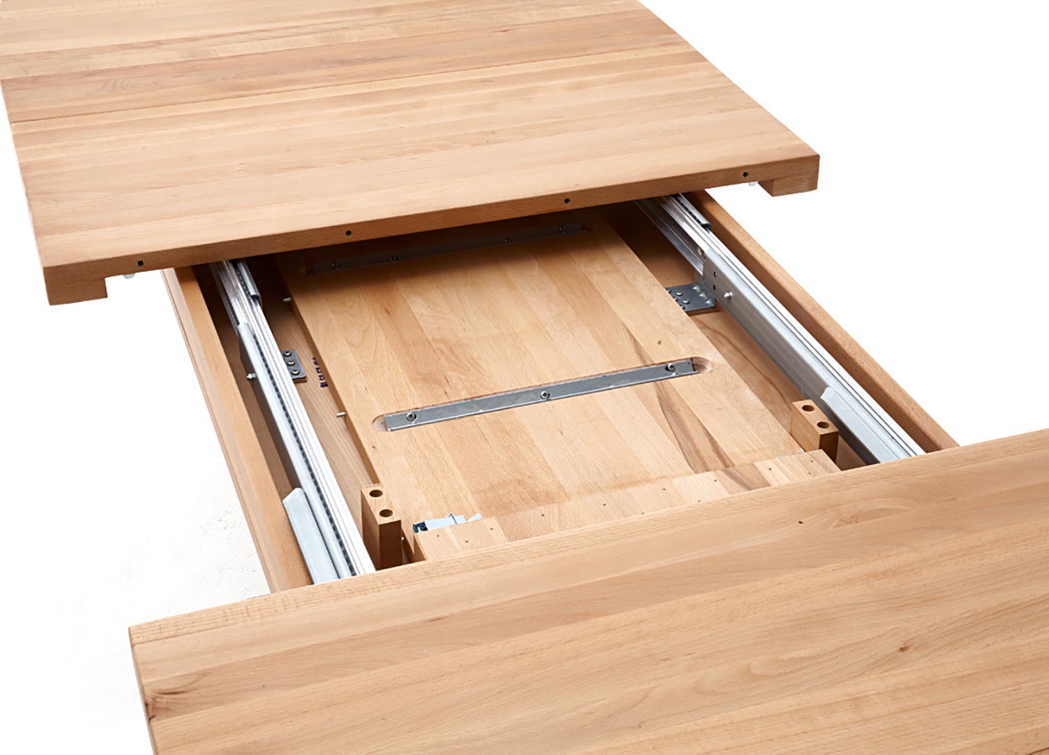 Table repas bois massif rectangulaire 180 cm extensible à 270 cm
