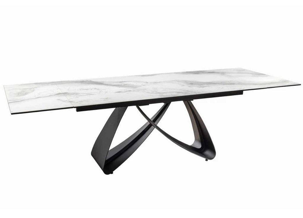 Table à manger céramique marbre blanc 10 personnes Eclipse
