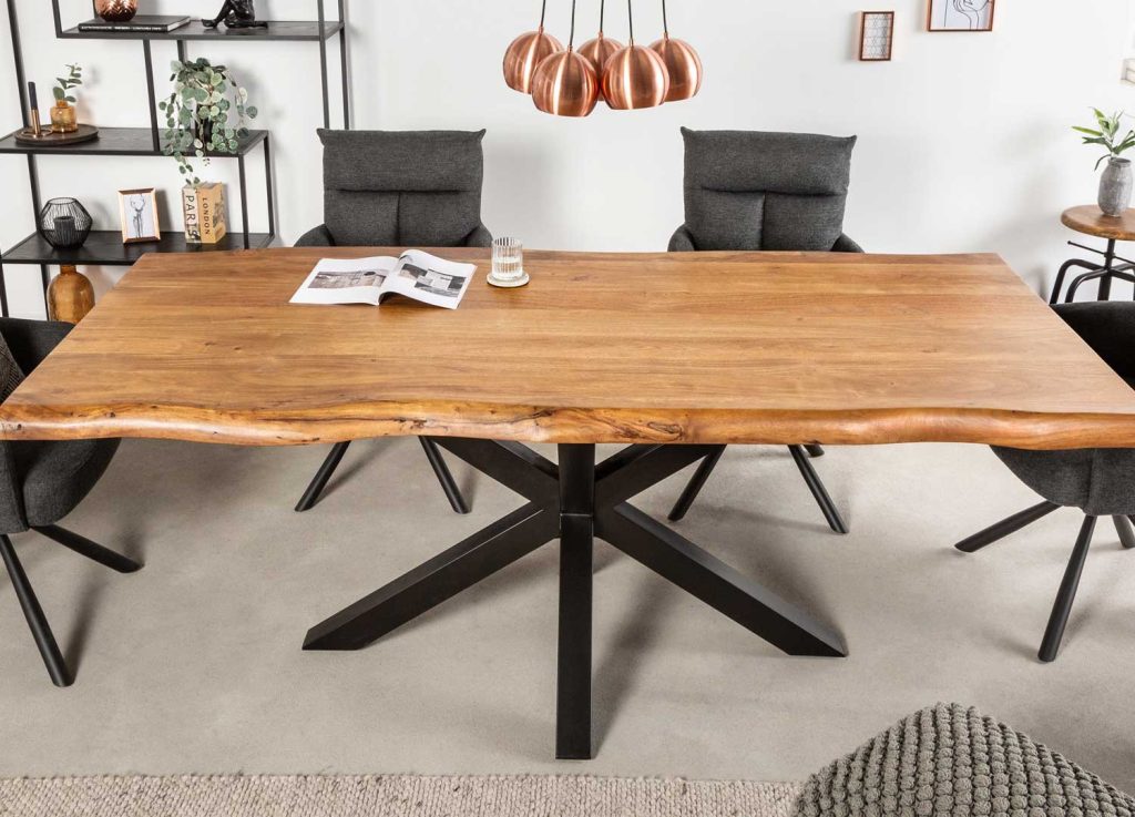 Table à manger en acacia 220 cm Aurenza