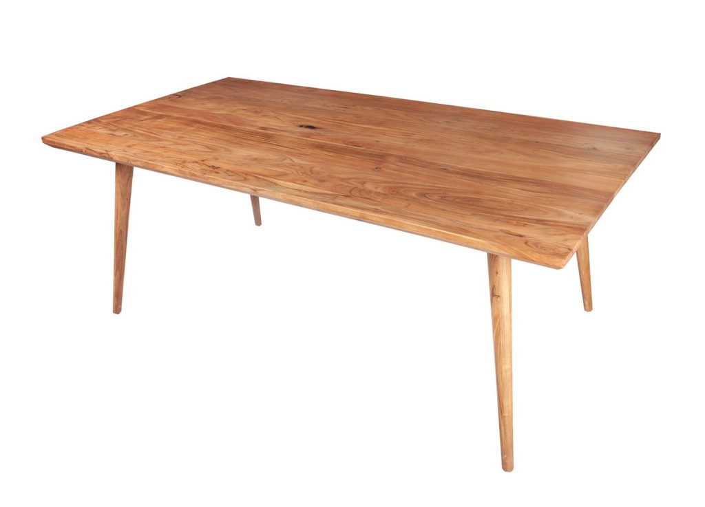 Table à manger en bois massif d'acacia 6 personnes