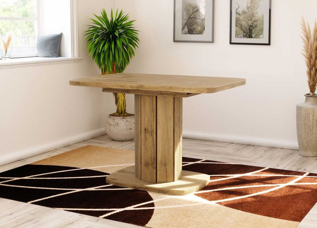 Table à manger extensible 110-140 cm chêne Enael