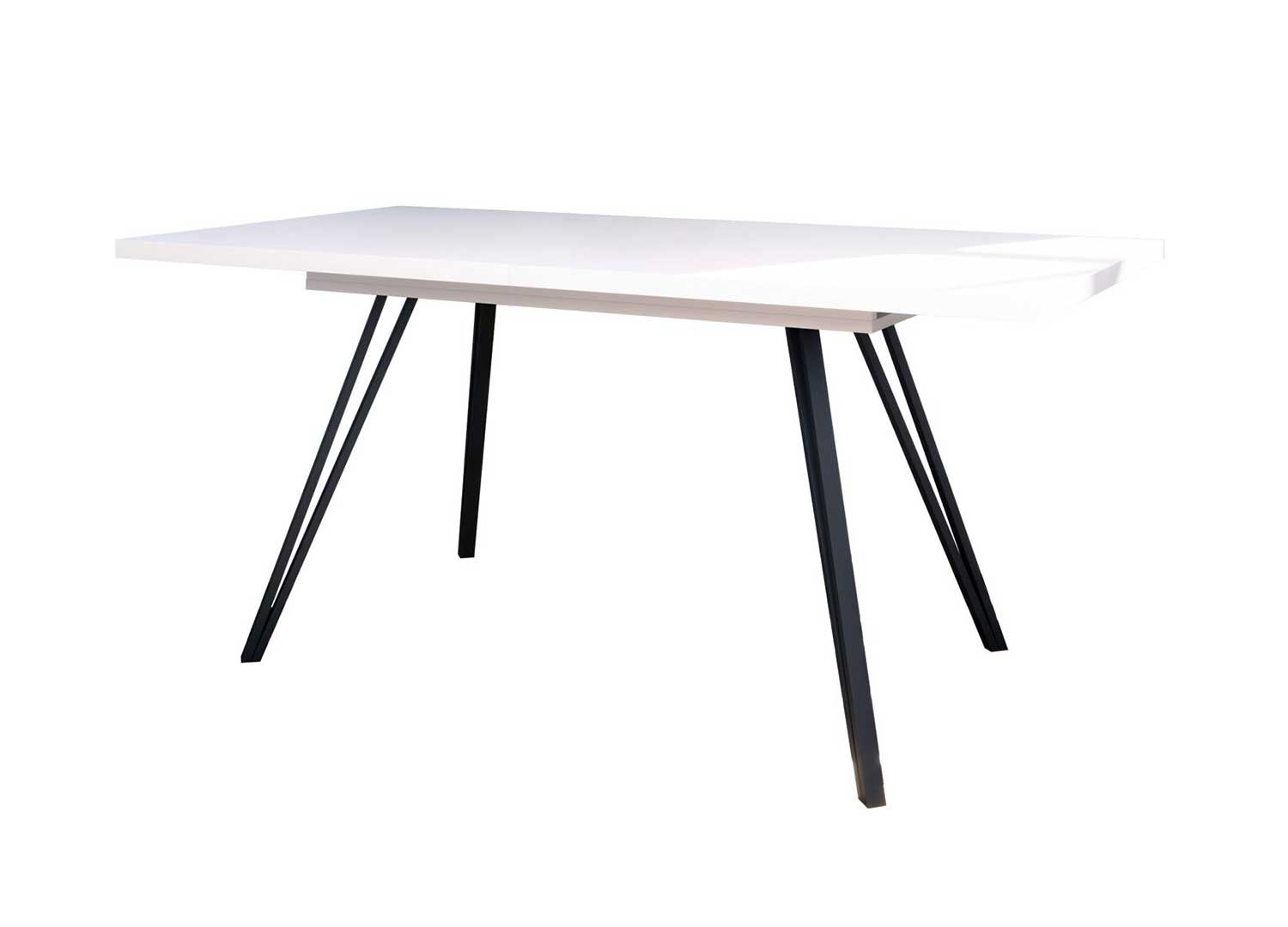 Table à manger extensible 160-200 cm blanc Maonie