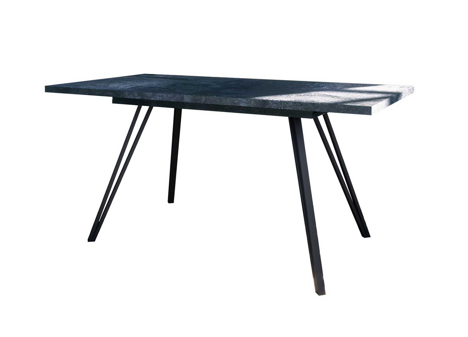 Table à manger extensible 160-200 cm gris anthracite Maonie