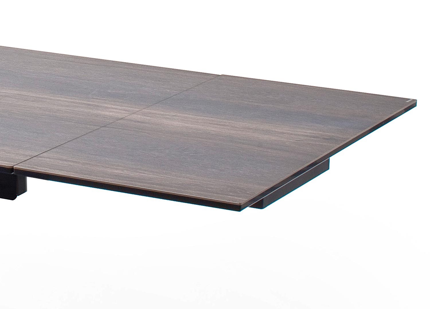 Table à manger extensible 160-240 cm bois foncé et métal noir