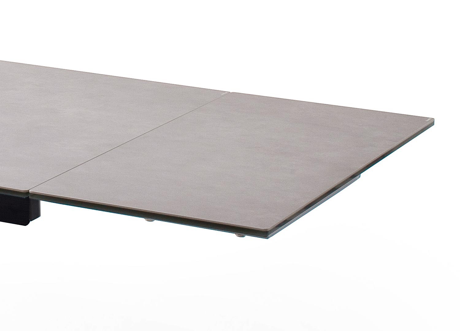 Table à manger extensible 160-240 cm gris clair et métal noir