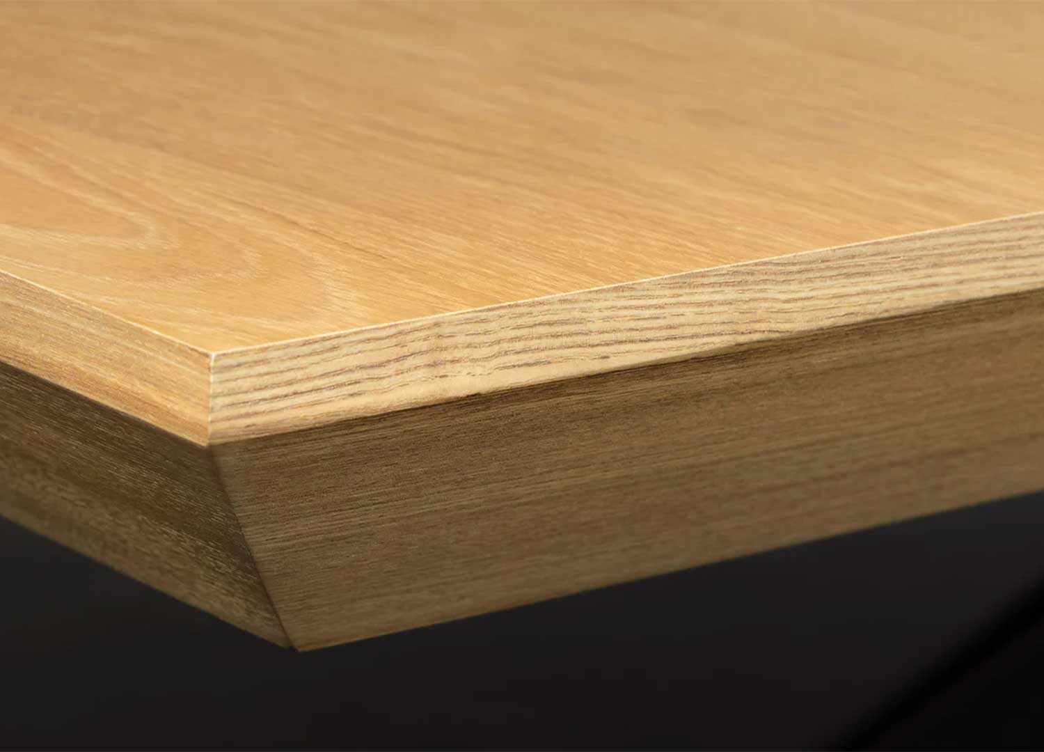 Table à manger extensible 200-320 cm aspect chêne et métal Armando