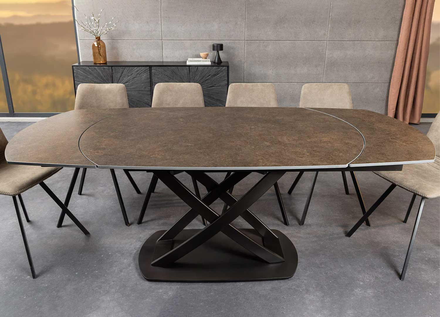 Table à manger extensible céramique 130-190 cm Avarea