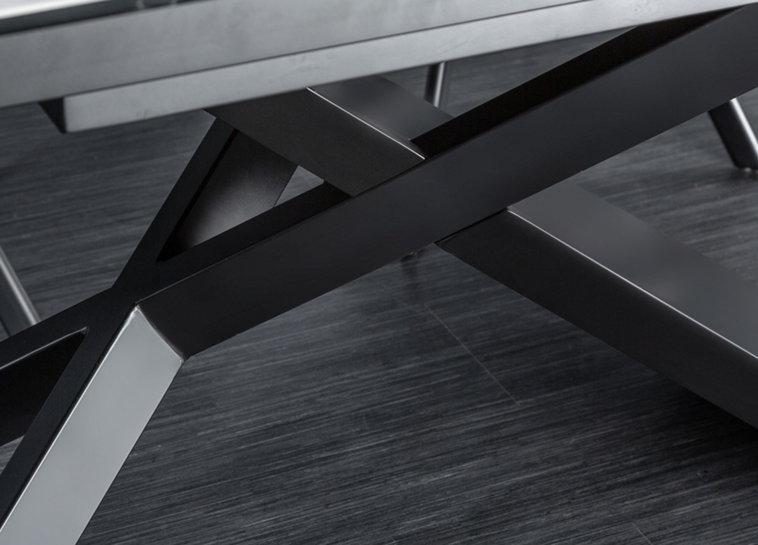 Table à manger extensible céramique 180-260 cm aspect marbre
