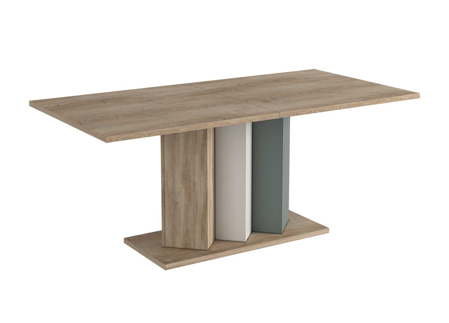 Table à manger extensible pieds piliers 180-225 cm Elska