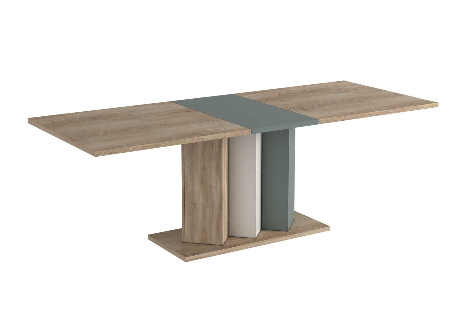 Table à manger extensible pieds piliers 180-225 cm Elska