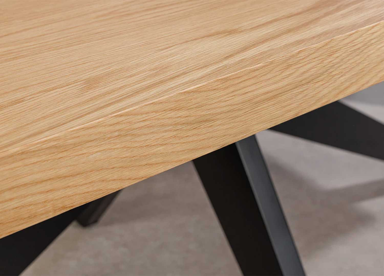 Table à manger rectangulaire aspect chêne 2m Anaya