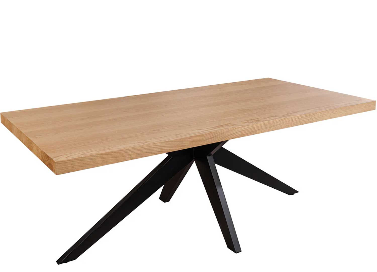 Table à manger rectangulaire aspect chêne 2m Anaya