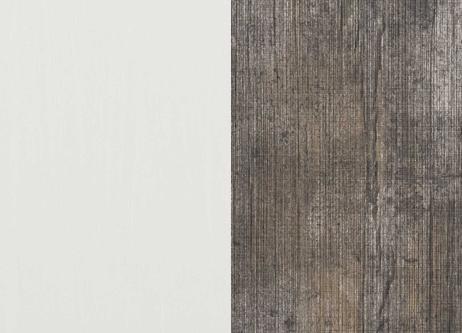 Table à manger rectangulaire extensible 2 allonges bois blanc et borneo