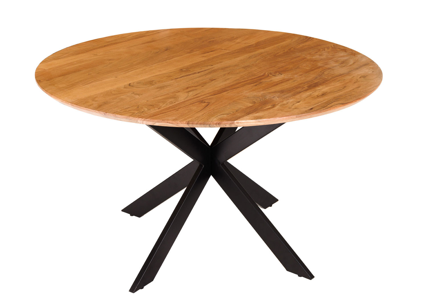 Table à manger ronde 130 cm en bois d'acacia