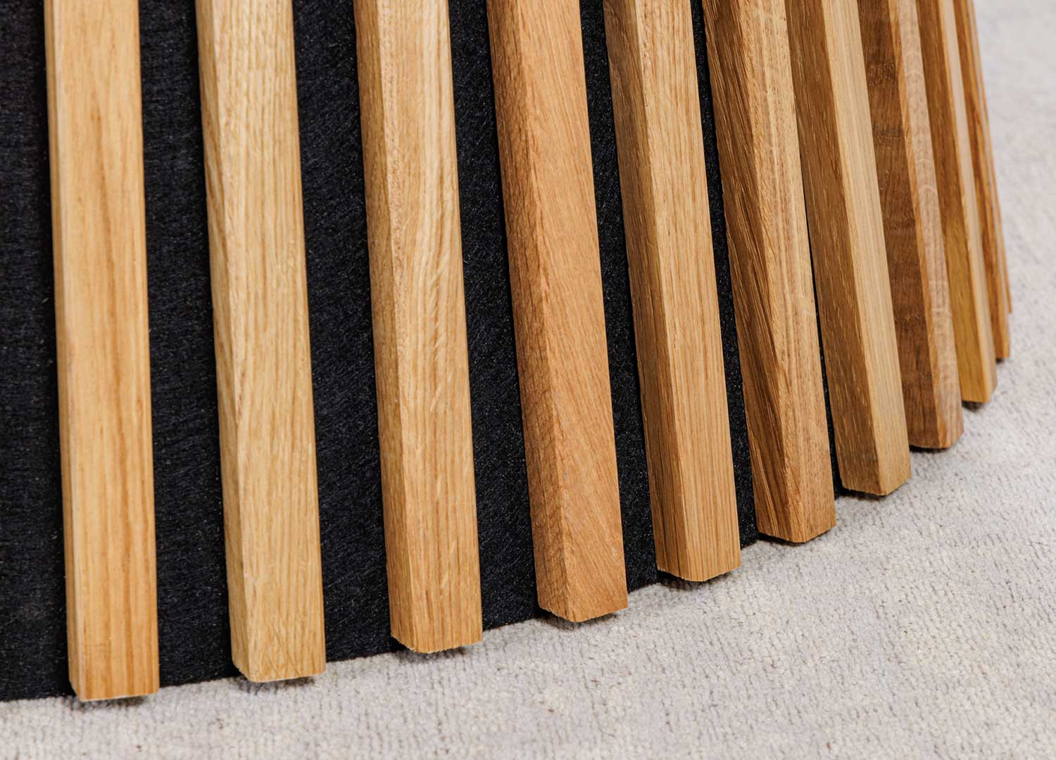 Table à manger ronde en bois chêne naturel 120 cm