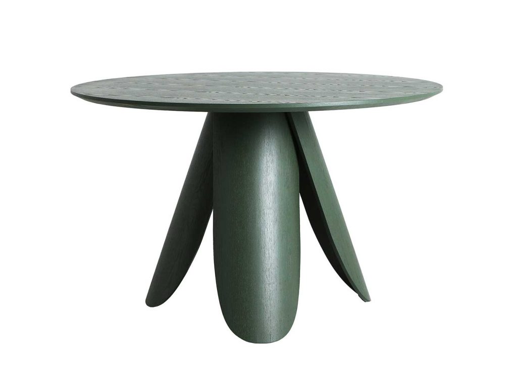 Table à manger ronde verte 120 cm Casablanca
