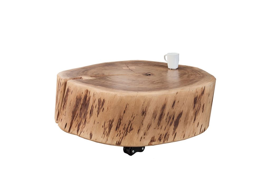 Table basse appoint Ø 60 cm bois massif acacia