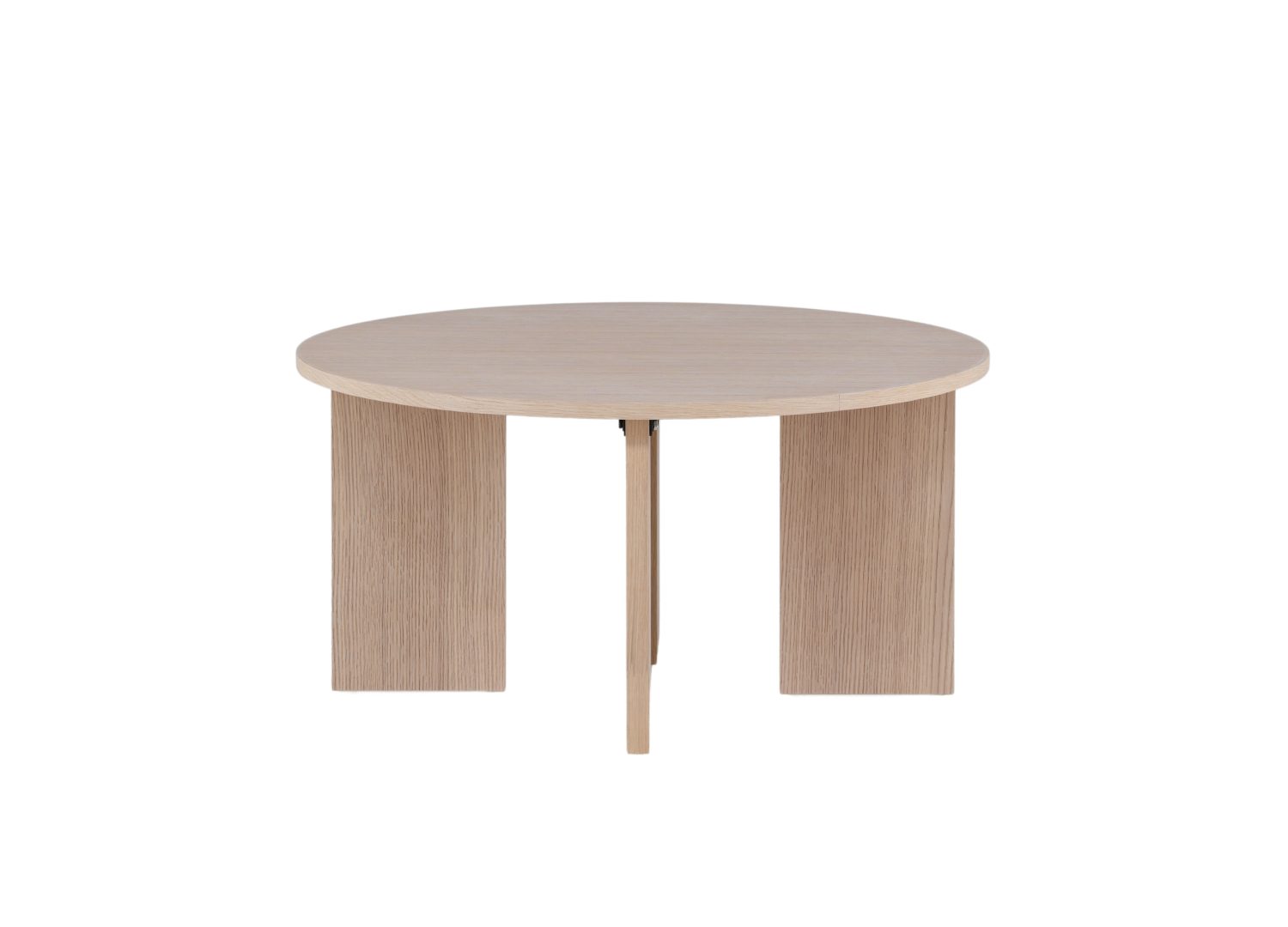 Table basse ronde Askerön MDF blanchi 80 cm sur fond blanc