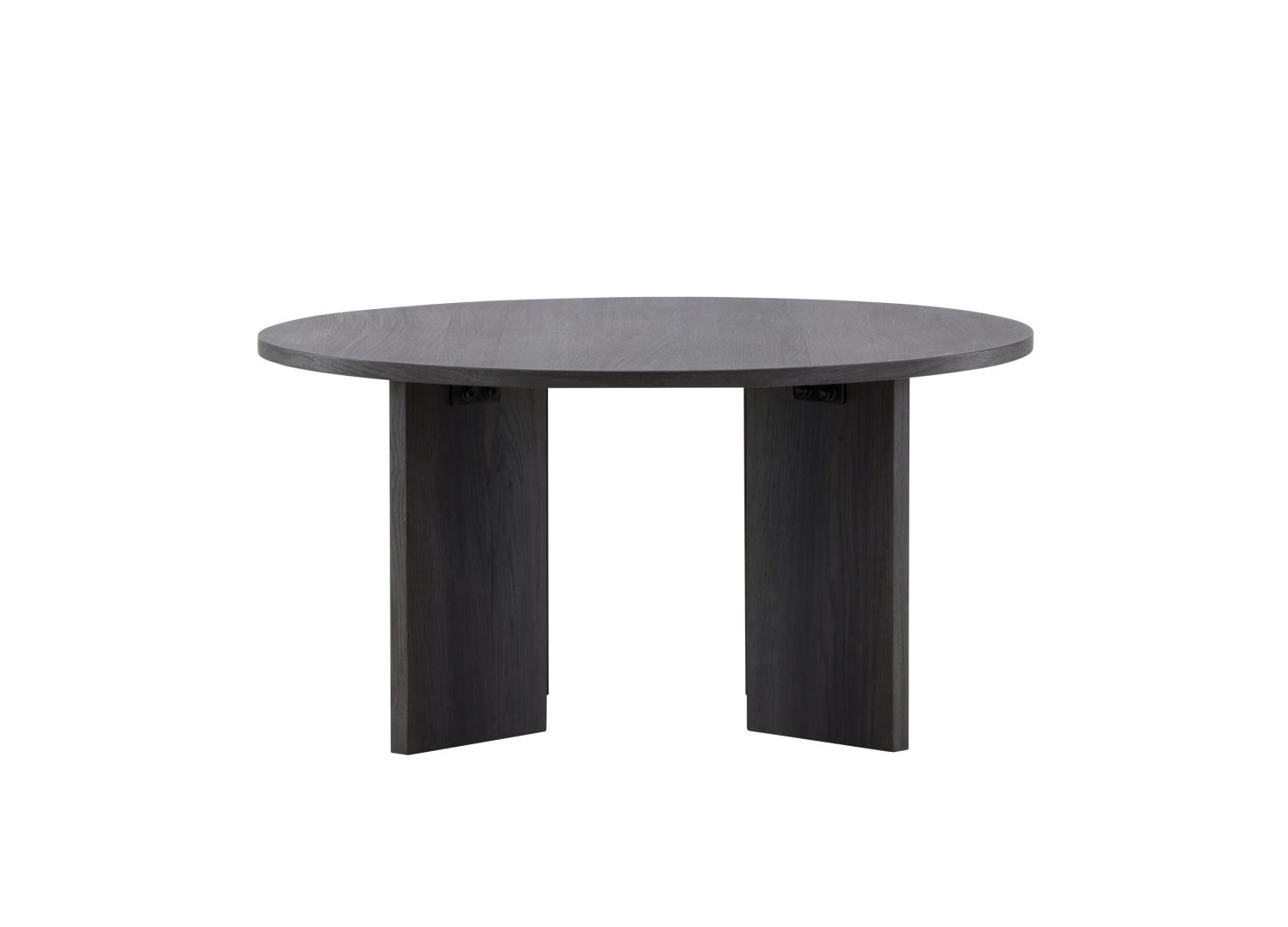 Table basse ronde Askerön MDF noir 80 cm sur fond blanc
