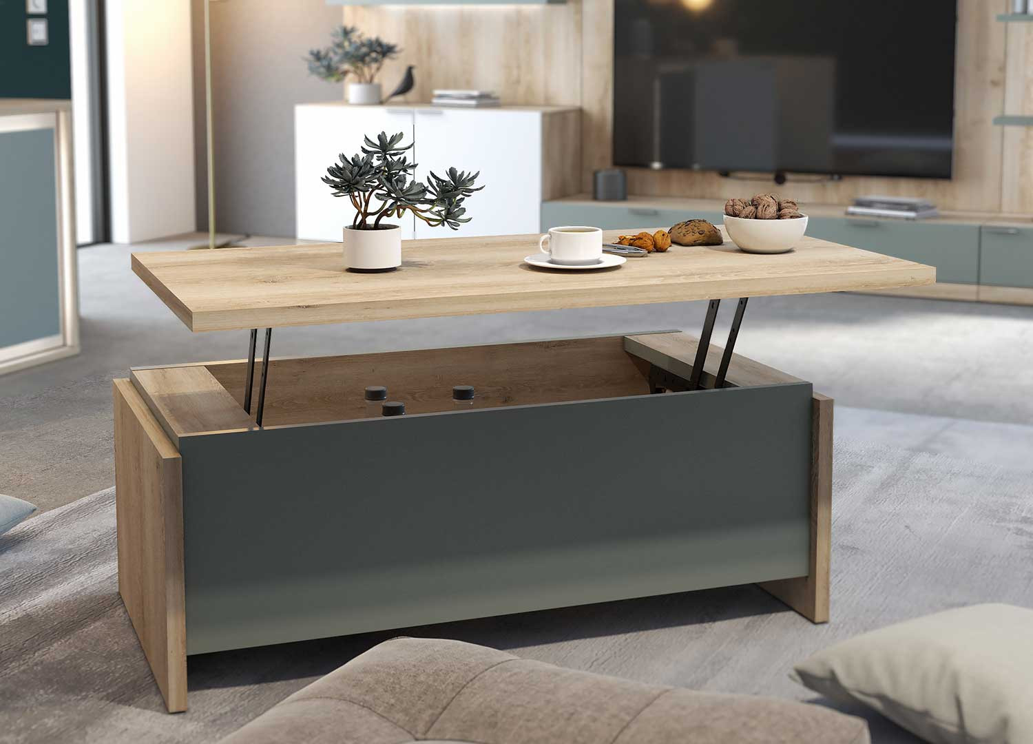 Table basse avec plateau relevable 115 cm Elska