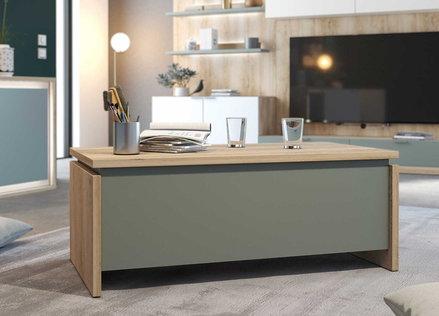 Table basse avec plateau relevable 115 cm Elska