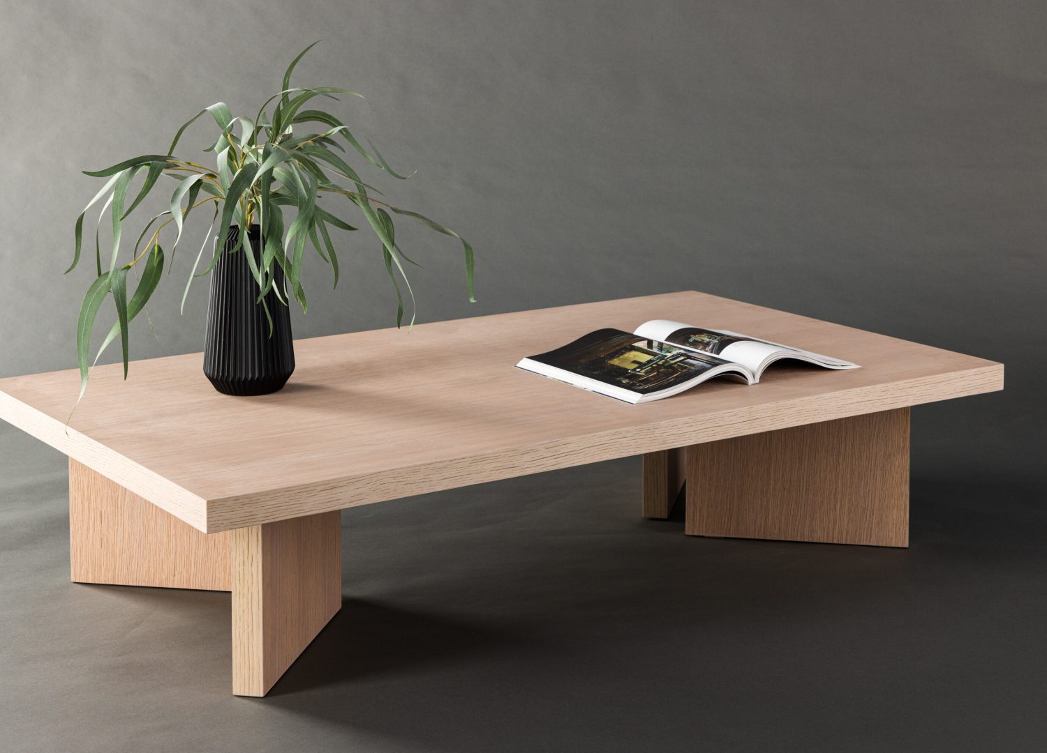 Table basse Bassholmen blanchi dans un salon contemporain